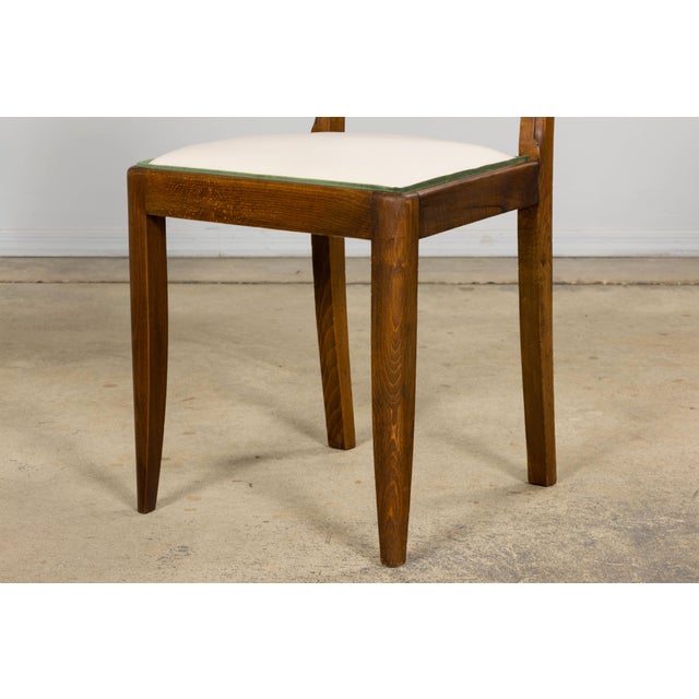 1930s French Art Deco Maple Dining Chairs With Scalloped Backs, Set of 6 For Sale - Image 9 of 18