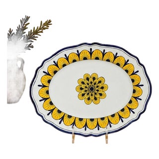 Stratificata Oval Platter | Hand-Painted Italian Serving Platter From Deruta For Sale