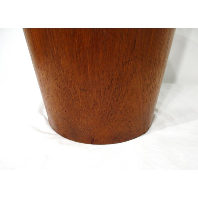 Mid 20th Century Mid Century Teak Aluminum Trashcan in the Style of Danish Modern For Sale - Image 5 of 7