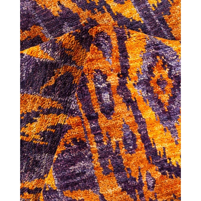 Textile Modern Hand Knotted Area Rug, Purple - 6' 1" x 6' 1" For Sale - Image 7 of 9