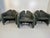 Eugenio Gerli Five armchairs, model Pd 142. Metal frame and Alcantara upholstery. Plastic wheels. Original label. Produced...
