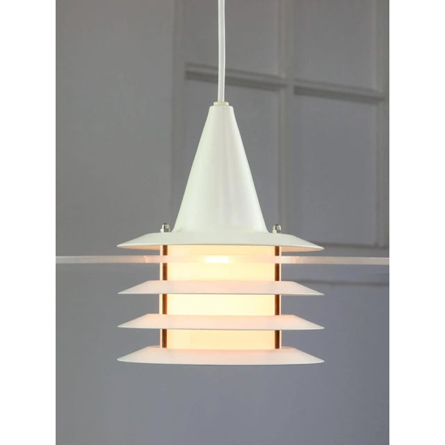 Scandinavian Duett Acrylic Glass and Metal Pendant Lamp from Landskrona Sweden, 1990s For Sale - Image 4 of 18