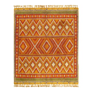 Multi Color Fine Hand Knotted Moroccon Rug 9'11'' X 11'7'' For Sale