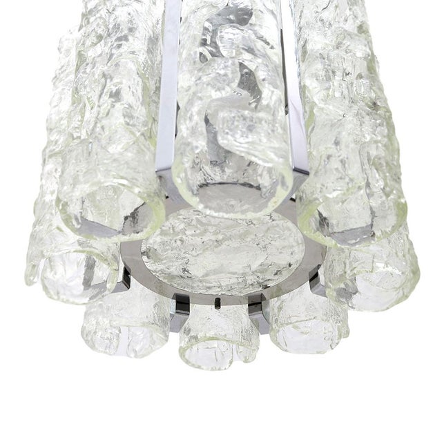 Murano Glass and Chromed Metal Chandelier, 1970s For Sale - Image 6 of 14