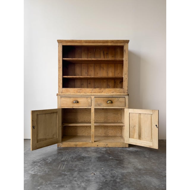 Victorian Antique Victorian Pine Hutch | Kitchen Dresser For Sale - Image 3 of 9