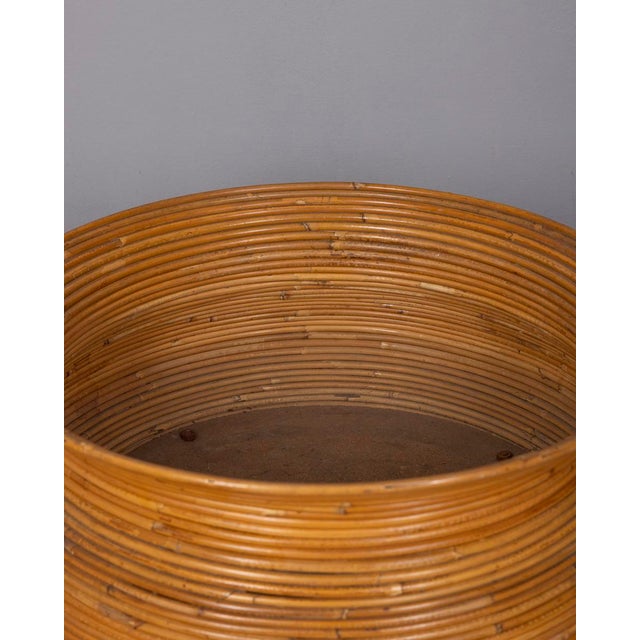 Mid-Century Modern Vintage Italian Bamboo Planter, 1960s For Sale - Image 3 of 7