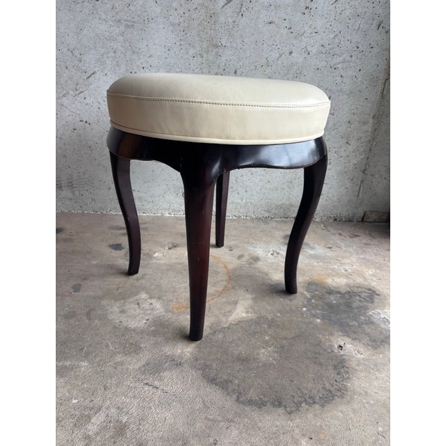 An elegant Barbara Barry for Baker vanity or low stool, showcasing the designer’s signature restraint, balance, and...