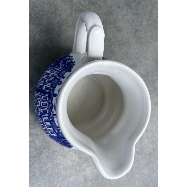 Vintage 1977 Silver Jubilee Queen Elizabeth II Commemorative Blue & White Broadhurst Tea Set: Teapot, Milk Jug, Tea Plate - Set of 3 For Sale - Image 13 of 18