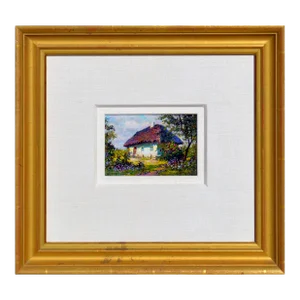 Spring Cottage Landscape by Anatoly Petrovitch Krisochenko