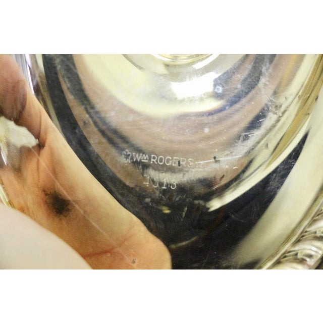 1960s Wm Rogers Silverplated Sauce/Gravy Boat With Attached Under Plate For Sale - Image 5 of 6