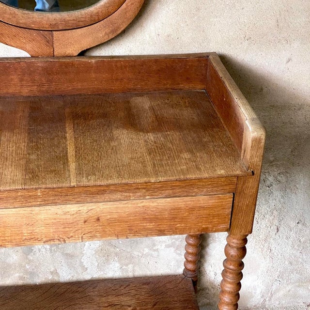 1950s Vintage Turned Wood Dressing Table, 1950s For Sale - Image 5 of 9