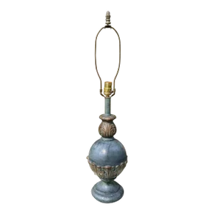 1950s Chapman Neoclassical Ceramic Table Lamp Acanthus Globular Vase on Pedestal