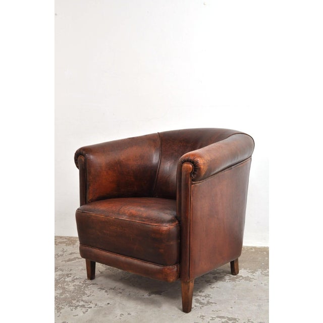 Vintage Armchair in Leather, 1960s For Sale - Image 11 of 11