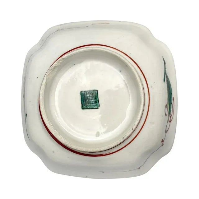 Early 19th Century Japanese Edo Ko-Kutani Square Bowl For Sale - Image 4 of 5
