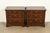 English Baker Furniture Style Georgian Banded Flame Mahogany and Burlwood Three-Drawer Bedside Chests, Pair For Sale - Image 3 of 14