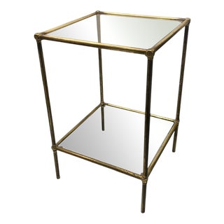 Mid-Century Modern Italian Brass Side Table, 1950s For Sale