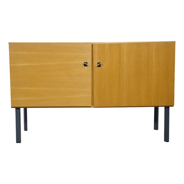 Mid-Century Wooden Sideboard with Metal Legs, 1960s For Sale