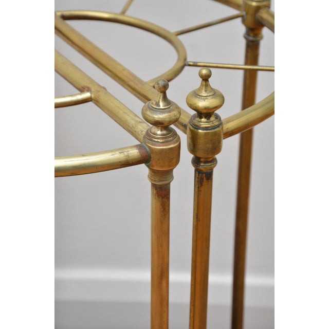 Victorian Brass Umbrella Stand in Half Moon, England, 1880 For Sale - Image 4 of 9