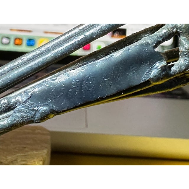 Mid-Century Modernist Signed Deborah Gabris Greyhound Welded Brutalist Steel Sculpture For Sale - Image 12 of 12