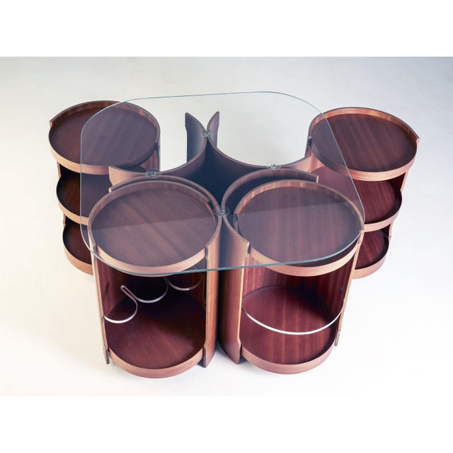 1970s Model 0635 Modular Coffee Table by Dřevotvar Nová Paka, 1977 For Sale - Image 5 of 9