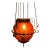 Antique Late 19th Victorian Ruby Swirl Pull-Down Oil Burning Lamp Converted to Electricity For Sale