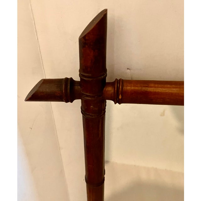 1930s 1930s Framed Antique Faux Bamboo Mirror For Sale - Image 5 of 12