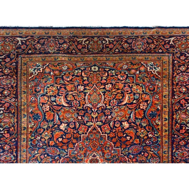 Textile Early 20th Century Kashan Rug For Sale - Image 7 of 13