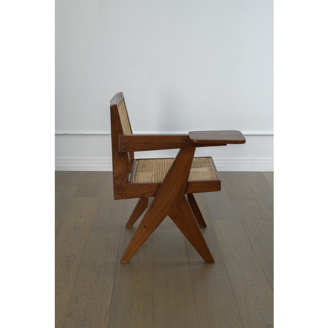 1960s Pierre Jeanneret Writing Chair From Punjab University, Chandigarh For Sale - Image 10 of 11