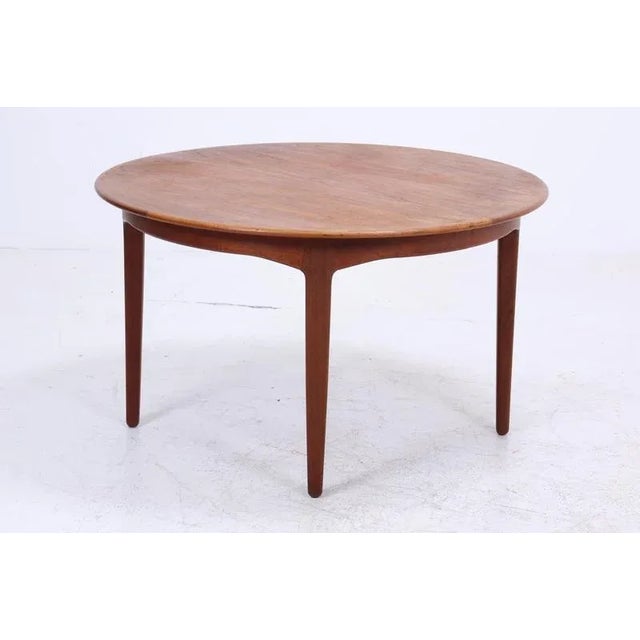 Mid-Century Extendable Dining Table in Teak by Henning Kjaernulf, 1960s For Sale - Image 4 of 14