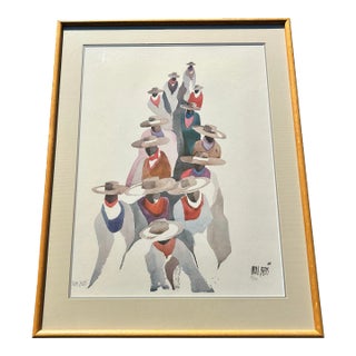 Noal Betts “Caballeros” 1983 Framed Signed & Numbered Print For Sale