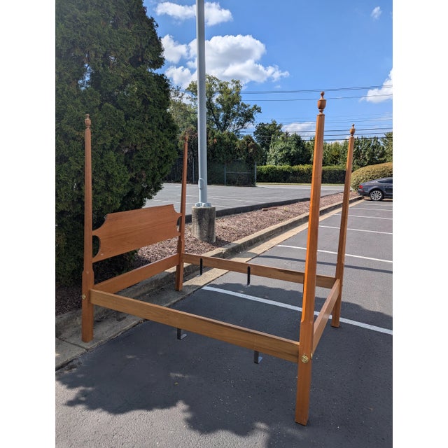 Brown Suter's Furniture Pencil Post Bedframe For Sale - Image 8 of 14