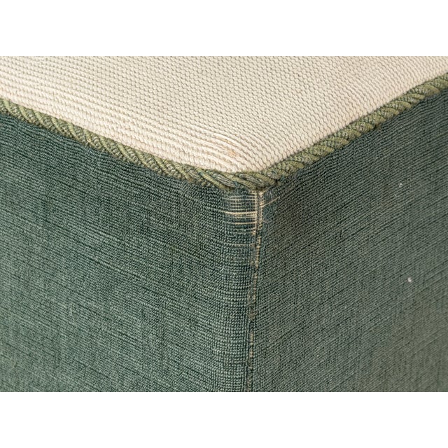 Vintage Ottoman in Walnut with Needlepoint Top, 1920s For Sale - Image 4 of 8