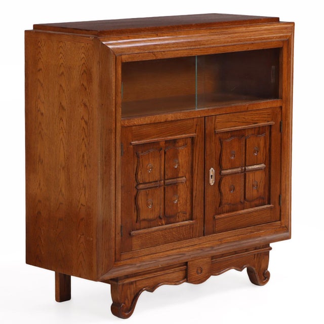 Charles Dudouyt French Oak Server in the Manner of Charles Dudouyt, C. 1940 For Sale - Image 4 of 6