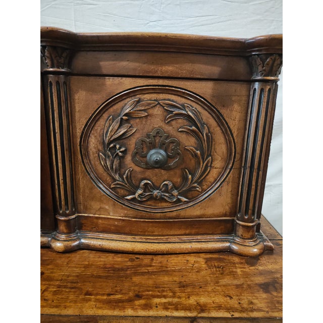Brown Exceptional Mid-19th Century French Provincial Buffet À Deux Corps in Walnut | Circa 1850 | Hand-Carved For Sale - Image 8 of 18