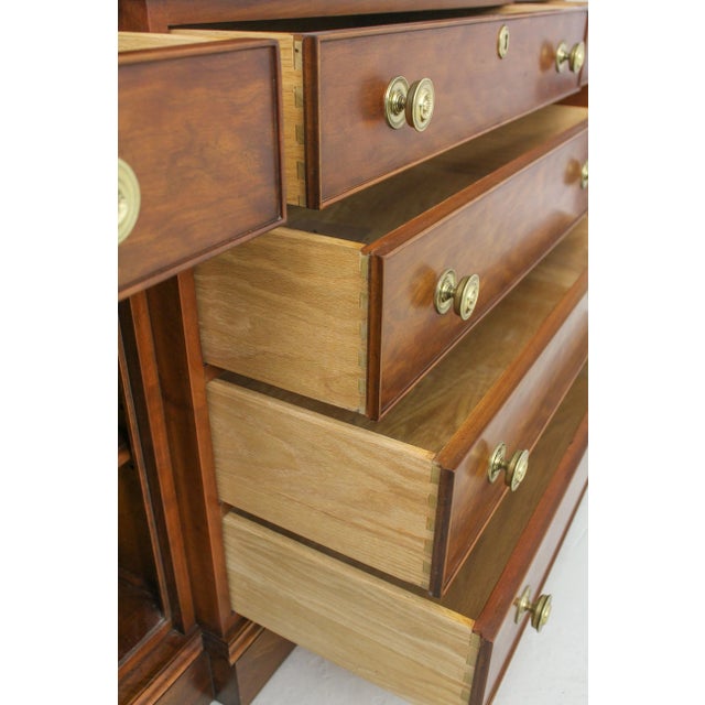 Statton Federal Style Cherry Breakfront China Cabinet For Sale In Philadelphia - Image 6 of 13