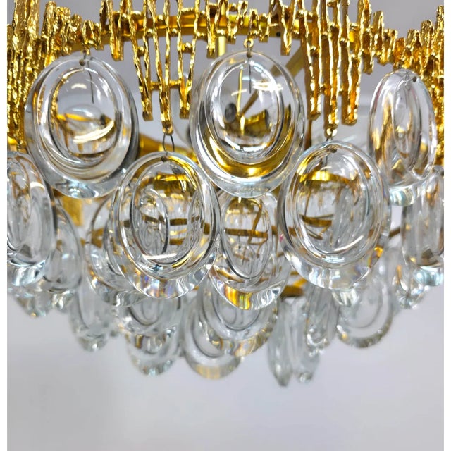 Chandelier in Brutalist Style by Christoph Palme for Palwa, 1970s For Sale - Image 10 of 13