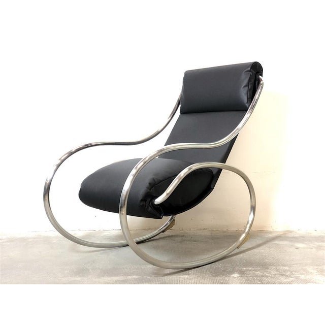 Mid-Century Modern Crome Metal Crawl Armchair by Heals, London, 1970s For Sale - Image 3 of 15