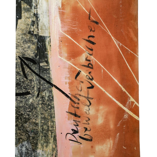 1990s Peter Robert Keil Large Political Mixed-Media Painting, Berlin 1995 For Sale - Image 10 of 11
