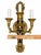 Late 19th Century Antique French Empire Brass Torch Design 3 Arm Wall Sconce For Sale - Image 5 of 6