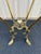 Gold Art Nouveau Onyx and Brass Planter Stand With Polished Finials For Sale - Image 8 of 12