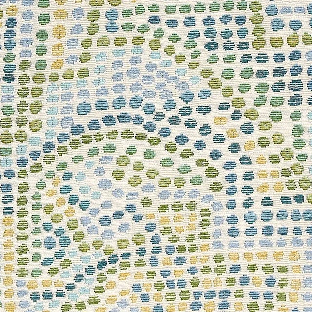 A mosaic of abstract shapes that channels the look of antique tiles, this multipurpose woven jacquard is suitable for...