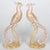 A pair of Mid-Century Murano handblown glass Birds-of-Paradise, by Alfredo Barbini. Beautiful pale pink color with gold...