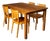 Chairs with Matching Table by Max Ernst Hafeli for Horgen-Glarus, 1920s, Set of 5 For Sale