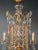 Gilded Iron and Crystal Chandelier Italian Louis XVI Style Antique Neoclassical For Sale - Image 10 of 14