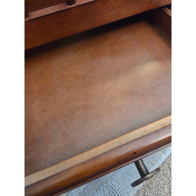 Brown Vintage Canterbury Style Magazine Rack For Sale - Image 8 of 9