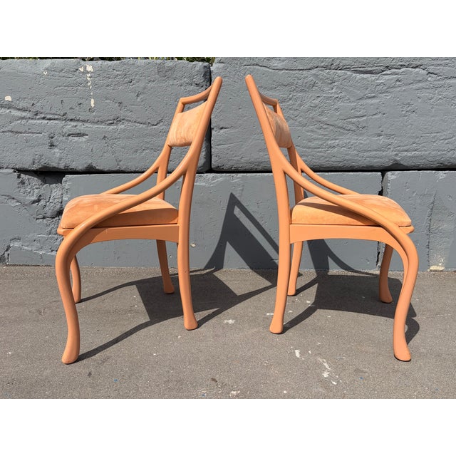 Set of Six Designer Dining Chairs, Art Nouveau Style, 1980s For Sale - Image 15 of 17