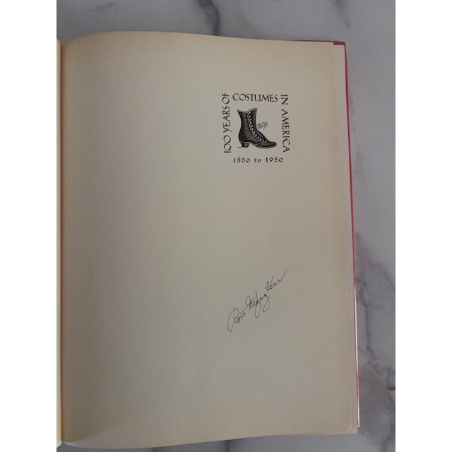 1950s 100 Years of Costumes in America Hardcover Book, Rose Kerr, Signed First Edition For Sale - Image 5 of 8