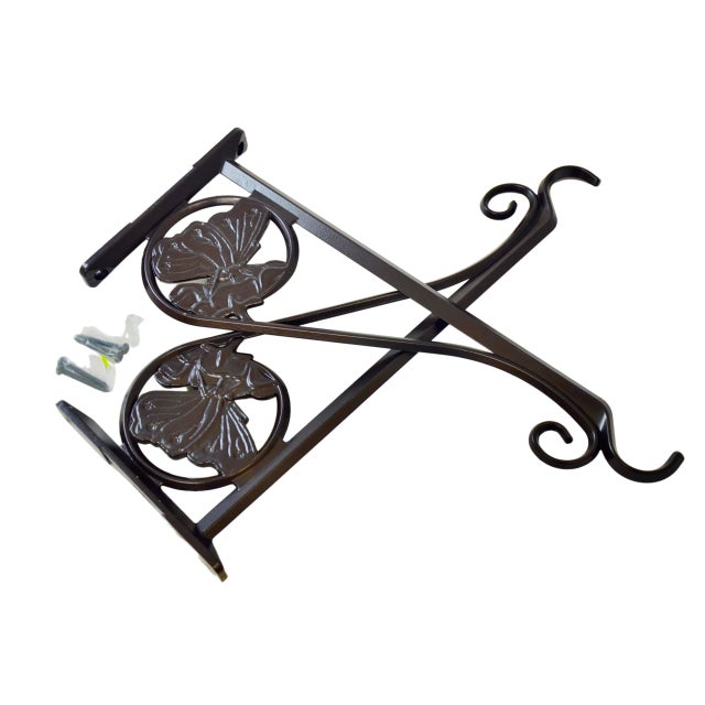 Traditional 15” Metal Planter Butterfly Brackets – A Pair For Sale - Image 3 of 3