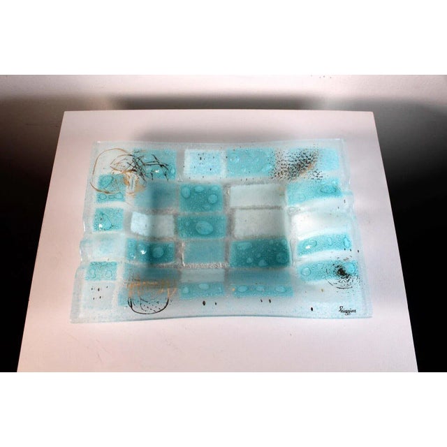 Mid 20th Century Higgins MidCentury Modern Baby Blue, White, & Gold