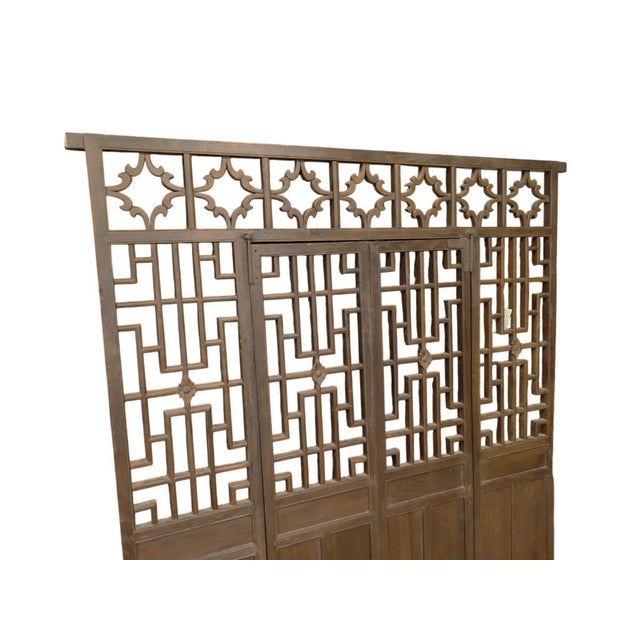 Antique Chinese Lattice Door Screen Panel For Sale - Image 4 of 5